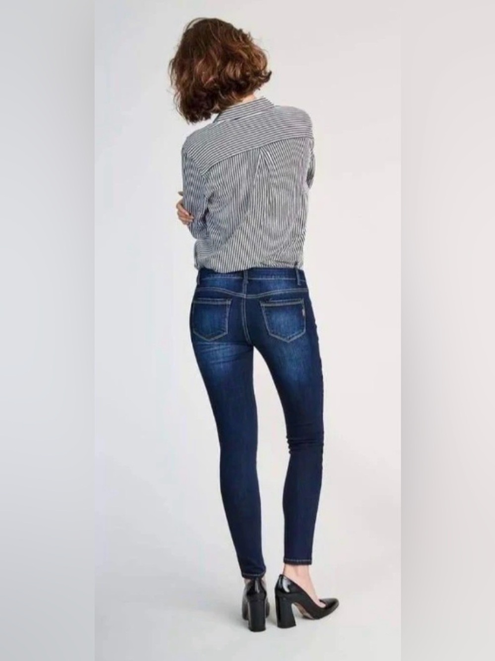 1822 Denim Women's Dark Ankle Skinny Jeans In Raquel - Size 2/26 - Picture 3 of 9